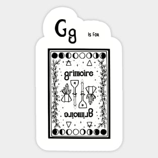 Punk Witch Grimoire Shirt Sticker